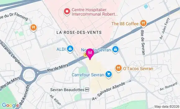 Localisation Centre de Santé Médico Dentaire Beau Sevran