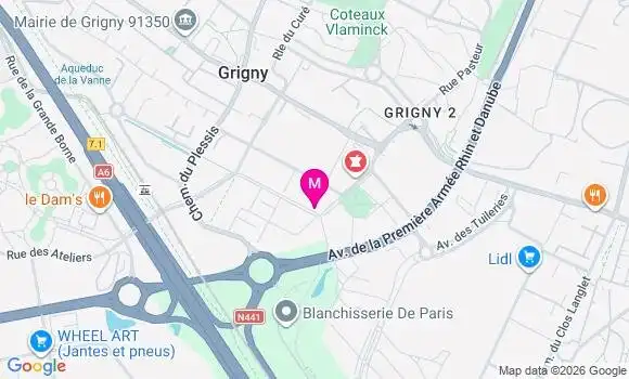 Localisation Centre de Santé Dentaire de Grigny