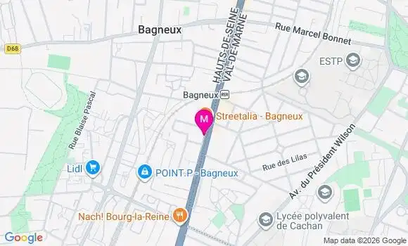 Localisation Centre Dentaire de Bagneux