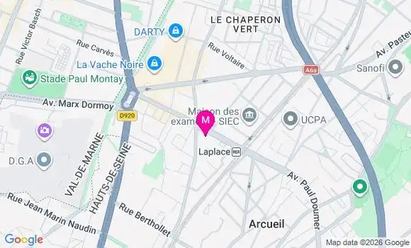 Localisation Centre de Santé Dentaire Ophtalmologique Laplace