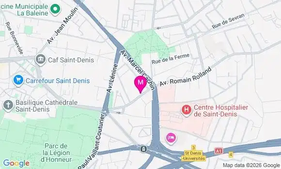 Localisation Centre de Santé Médico Dentaire Saint Denis