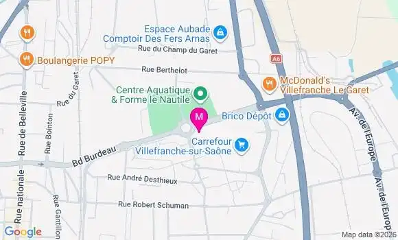 Localisation Centre de Santé Medikare Villefranche