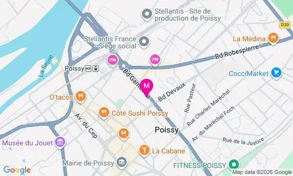 Localisation Centre de Santé Espace Dentaire Poissy Gambetta
