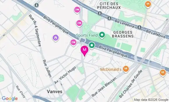 Localisation Centre Vanves Médical Santé