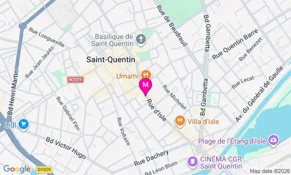 Localisation Asso Médico Dentaire de Saint Quentin