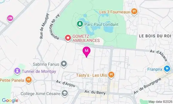 Localisation Centre de Santé Municipal des Ulis