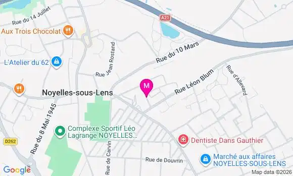 Localisation Ehpad Fernand Cuvelier
