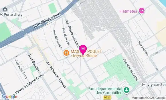 Localisation Centre de Santé Médical et Ophtalmo Ivry sur Seine