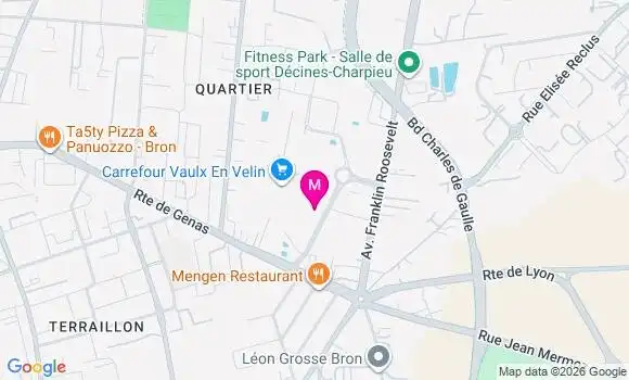 Localisation Centre de Santé Vertuo Vaulx en Velin