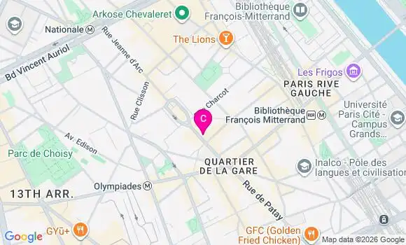 Localisation Centre de Santé Paris 13