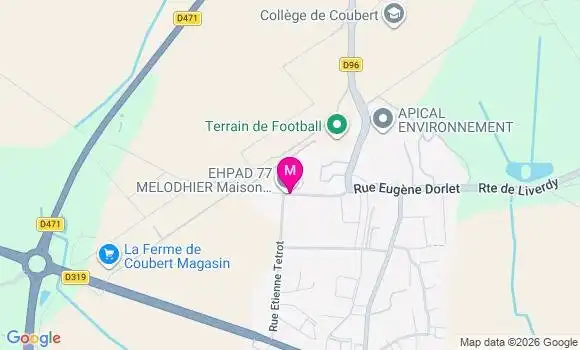 Localisation Ehpad Résidence la Melod