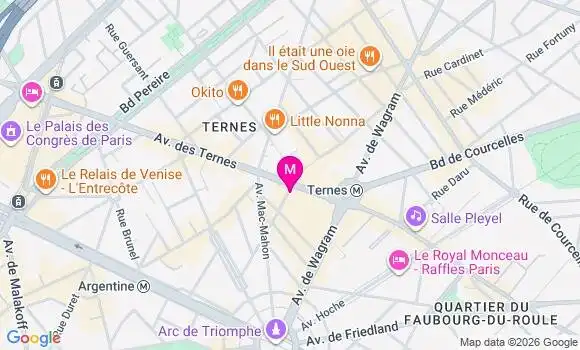 Localisation Centre de Santé Dentaire Ternes Wagram