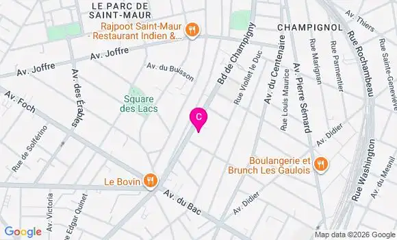 Localisation Centre de Santé de Saint Maur des Fosses