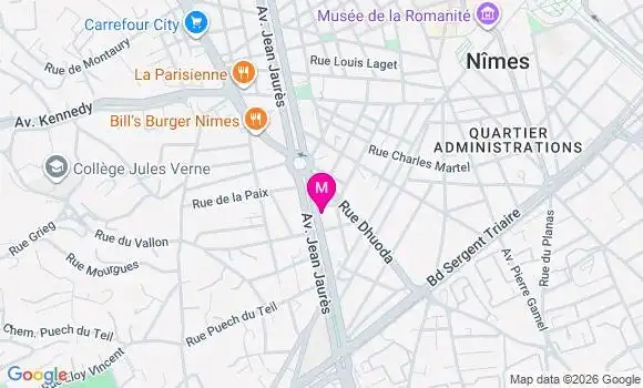 Localisation Centre de Santé Dentaire Mfgs Ssam Nimes Jaures