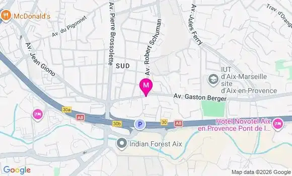 Localisation Centre de Santé Aix Pont de l