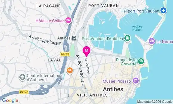 Localisation Centre de Santé Dentaire Oxance Antibes