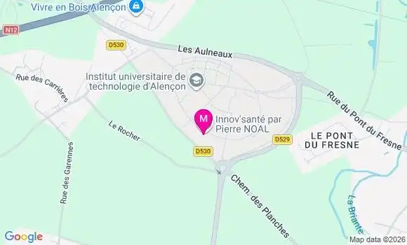 Localisation Centre de Santé Montfoulon