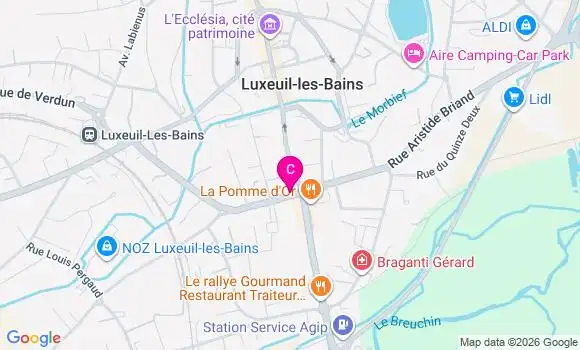 Localisation Maison Communale de Santé de Luxeuil