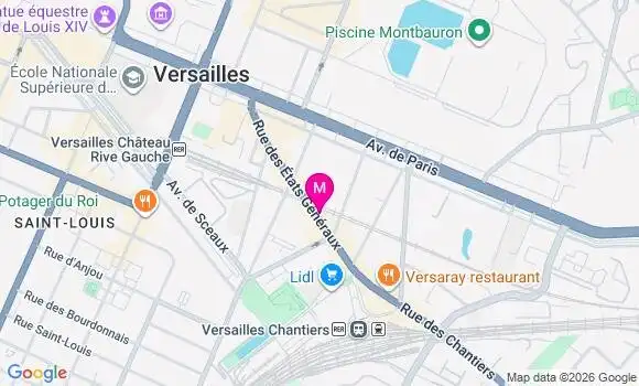 Localisation Centre de Santé Dentaire de Versailles