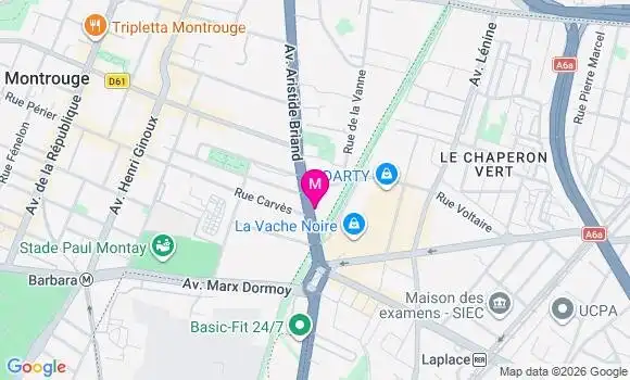 Localisation Centre de Santé Médico Dentaire de Montrouge