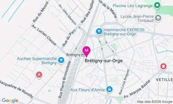 Localisation Centre de Santé Dentaire de Bretigny