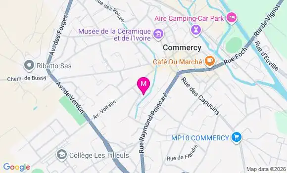 Localisation Ehpad Maurice Charlier Centre Hospitalier de Commercy