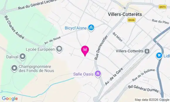 Localisation Ehpad Cas Paris Villers Cotterêts