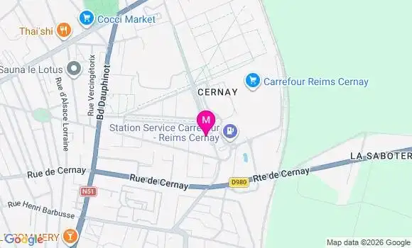 Localisation Ehpad Les Parenteles de Reims