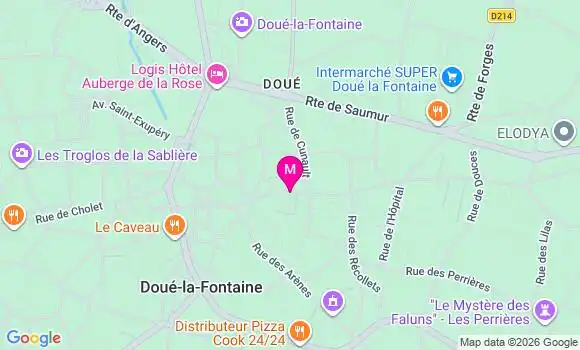 Localisation Ehpad Centre Hospitalier Doue en Anjou