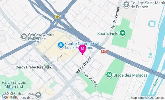 Localisation Centre de Santé Ophtalib Cergy
