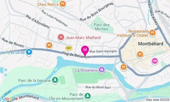 Localisation Centre Santé Ahs Fc Ciddist Montbeliard