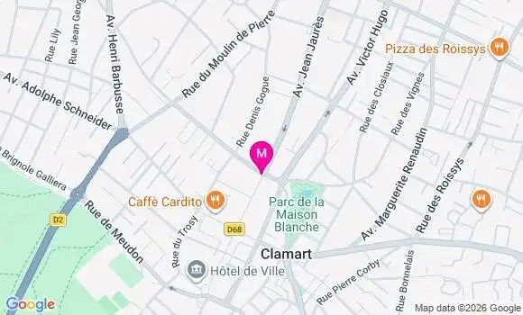 Localisation Centre de Santé Municipal Jean Jaures Clamart