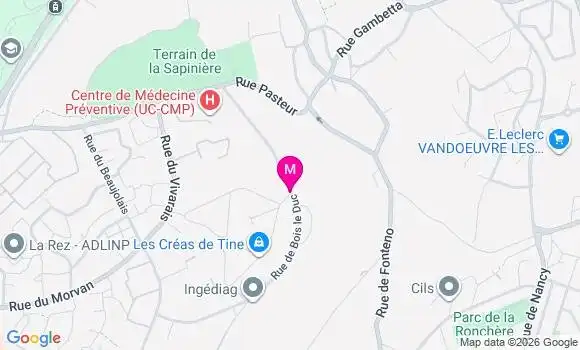 Localisation Ehpad La Sainte Famille a Vandoeuvre