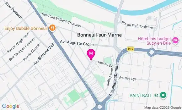 Localisation Centre de Santé Médical de Bonneuil sur Marne