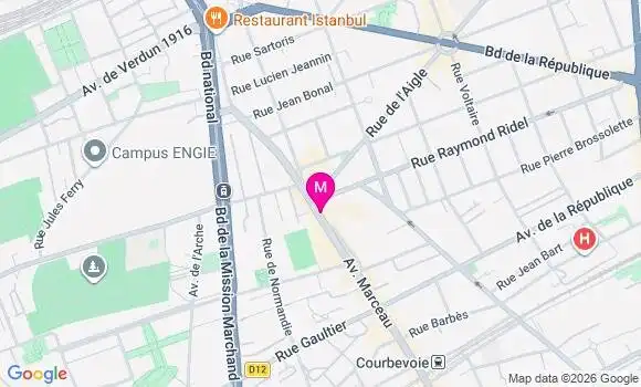 Localisation Centre de Santé Dentaire Courbevoie