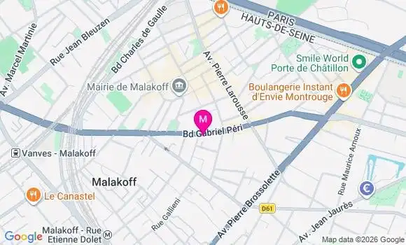 Localisation Centre de Santé Espace Dentaire Malakoff