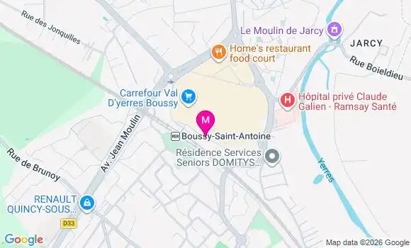 Localisation Centre de Santé Dentaire du Val d
