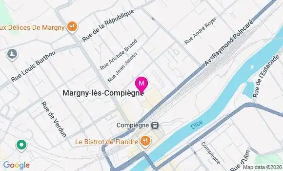 Localisation Csmd de la Gare de Compiegne