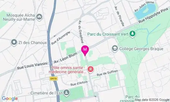 Localisation Centre de Santé Dentaire Neuilly sur Marne