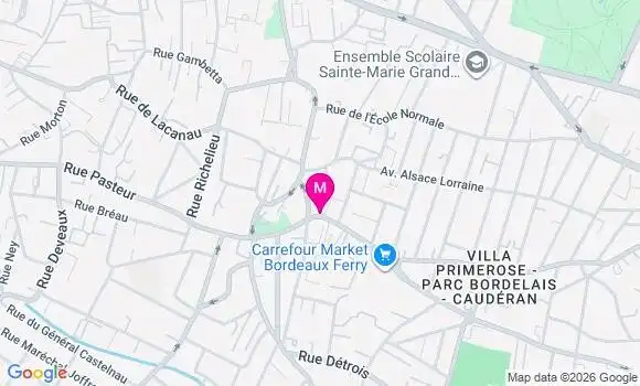 Localisation Ehpad Les Jardins de Cauderan