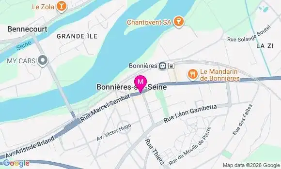 Localisation Centre Dentaire Gare de Bonnieres