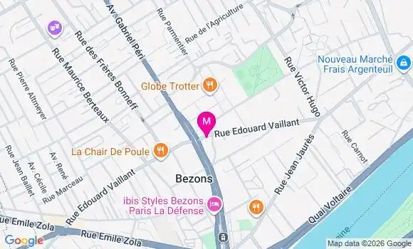 Localisation Centre Dentaire Bezons Mairie