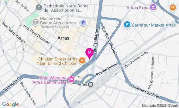 Localisation Centre de Santé Dentaire Arras