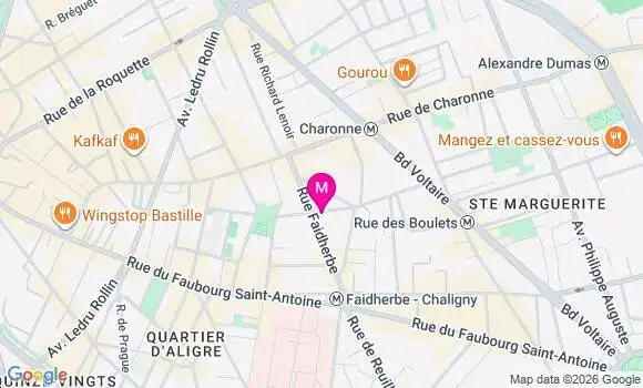 Localisation Centre de Santé Dentaire Faidherbe