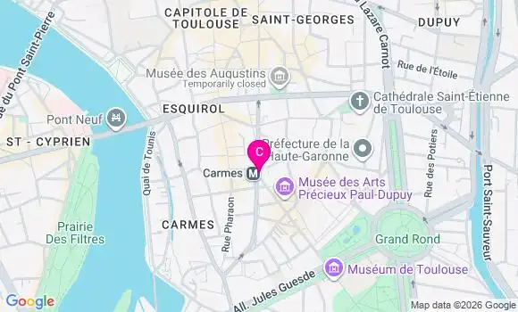 Localisation Centre de Santé Toulouse Carmes