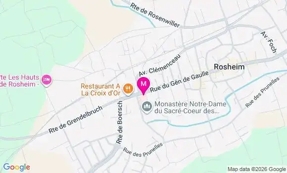 Localisation Ehpad Hopital Local de Rosheim