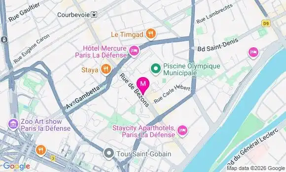 Localisation Centre de Santé Médico Dentaire Courbevoie Charras
