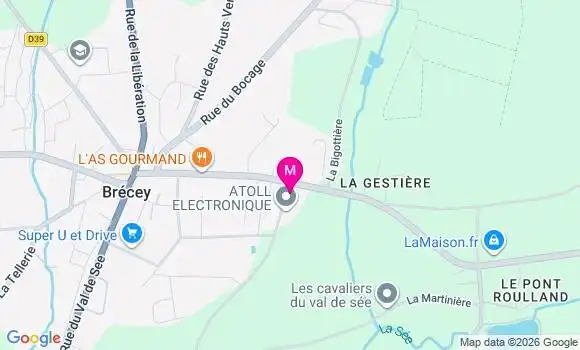 Localisation Ehpad Val de See Site de Brecey