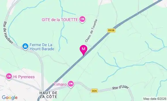 Localisation Ehpad Castelmouly Bagneres de Bigorre