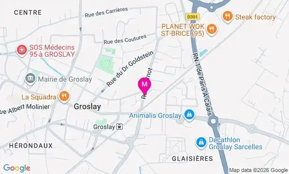 Localisation Centre de Santé Médical Groslay Carnot